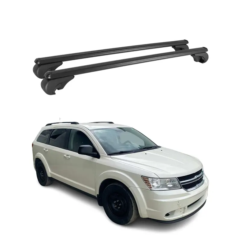 Barres de toit Transversales pour Dodge Journey 2008-2024 Aluminium Noir