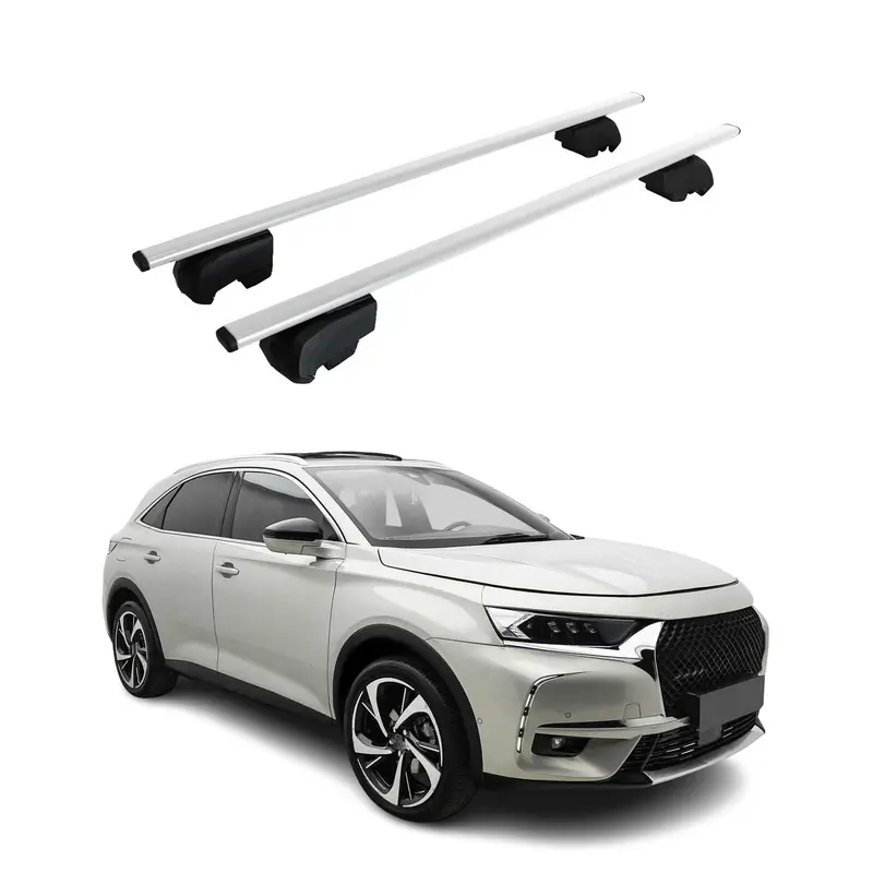 Barres de toit Transversales pour DS7 Crossback / DS 7 2017-2026 Acier Gris ABE