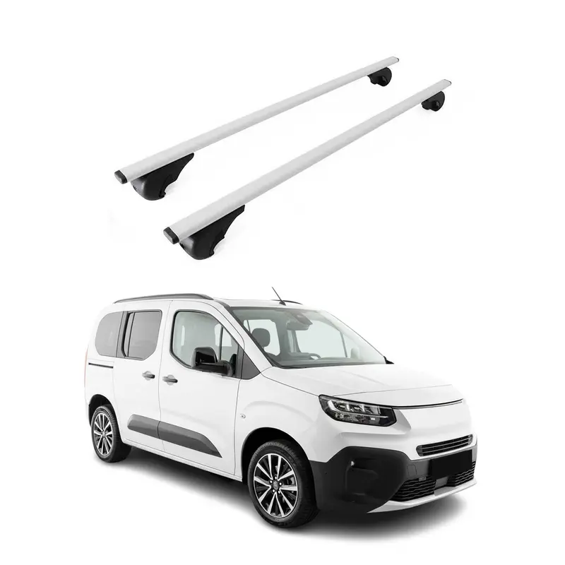 Barres de toit Transversales pour Fiat Doblo III 2022-2026 Acier Gris 2Pcs