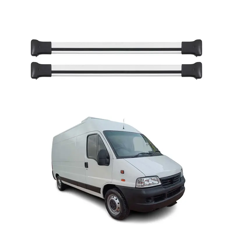Barres de toit transversales pour Fiat Ducato 2006-2026 Aluminium Gris 2x