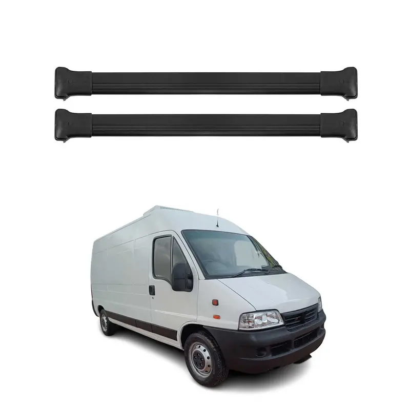 Barres de toit transversales pour Fiat Ducato 2006-2026 Aluminium Noir