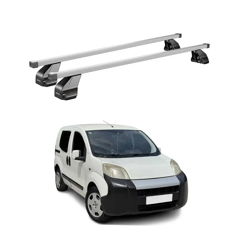 Barres de toit transversales pour Fiat Fiorino III 2007-2016 Acier Gris