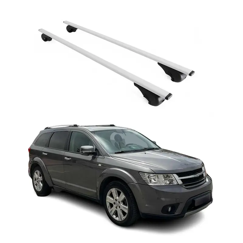 Barres de toit Transversales pour Fiat Freemont 2011-2024 Acier Argent