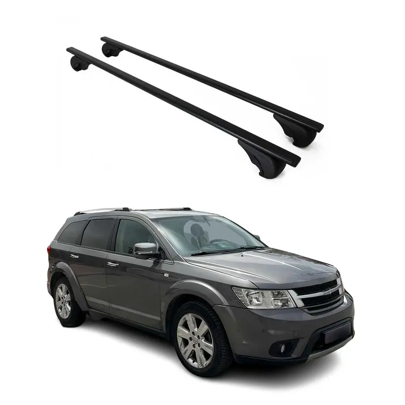 Barres de toit Transversales pour Fiat Freemont 2011-2024 Acier Noir