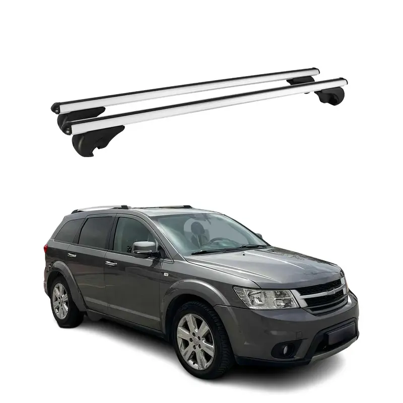 Barres de toit Transversales pour Fiat Freemont 2011-2024 Aluminium Argent