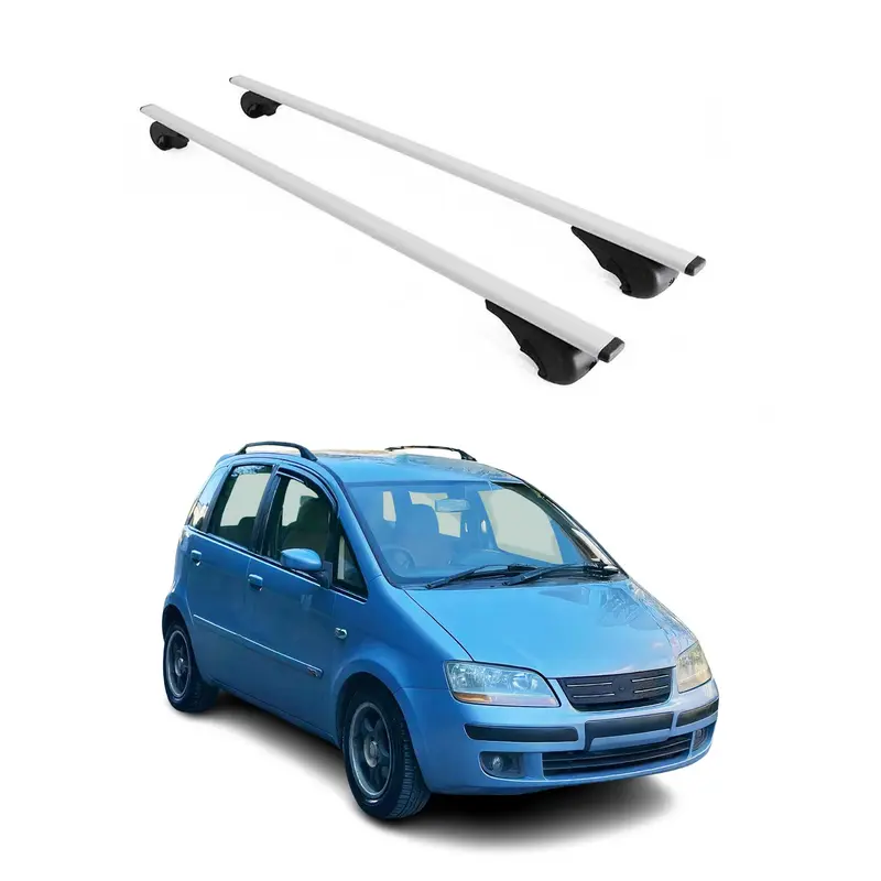 Barres de toit Transversales pour Fiat Idea 2004-2012 Acier Argent
