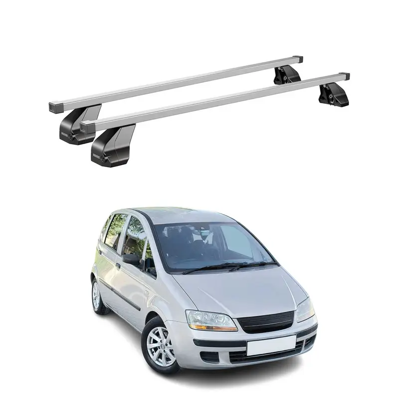 Barres de toit transversales pour Fiat Idea 2005-2012 Acier Gris