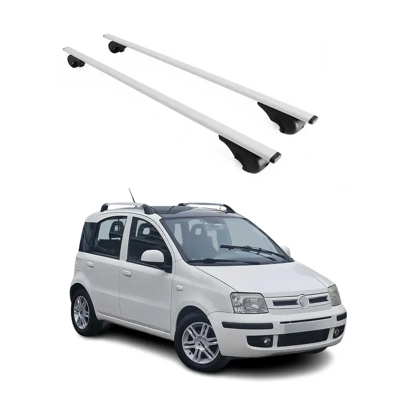 Barres de toit Transversales pour Fiat Panda 2011-2026 Acier Argent