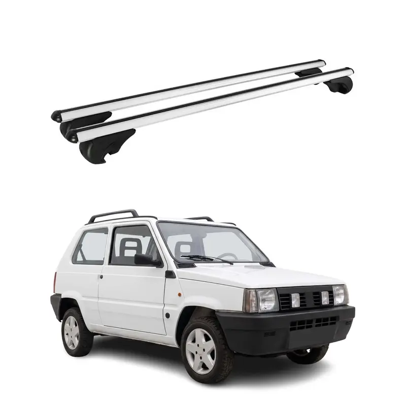 Barres de toit Transversales pour Fiat Panda I Hatchback 1980-2003 TÜV Gris 2Pcs
