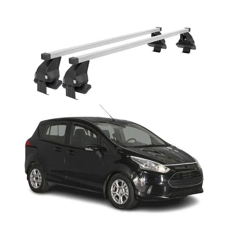 Barres de toit transversales pour Ford B-Max 2012-2017 Acier Gris