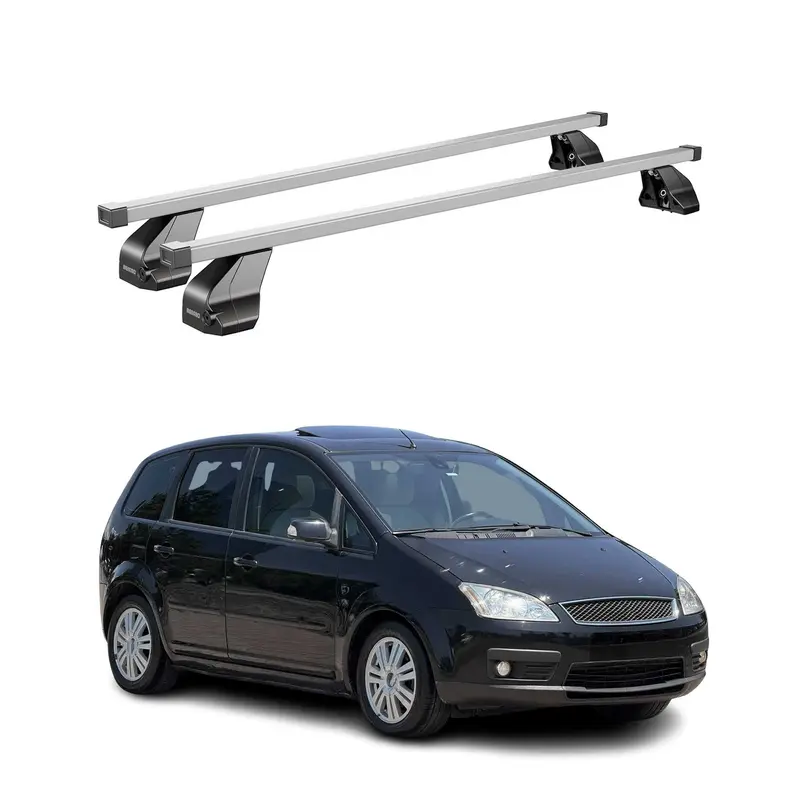 Barres de toit transversales pour Ford C-Max 2003-2010 Acier Gris