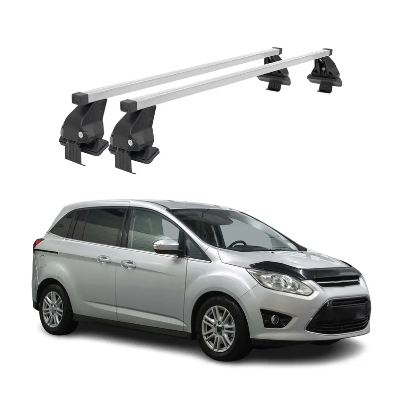 Barres de toit transversales pour Ford C-Max II 2010-2019 Gris