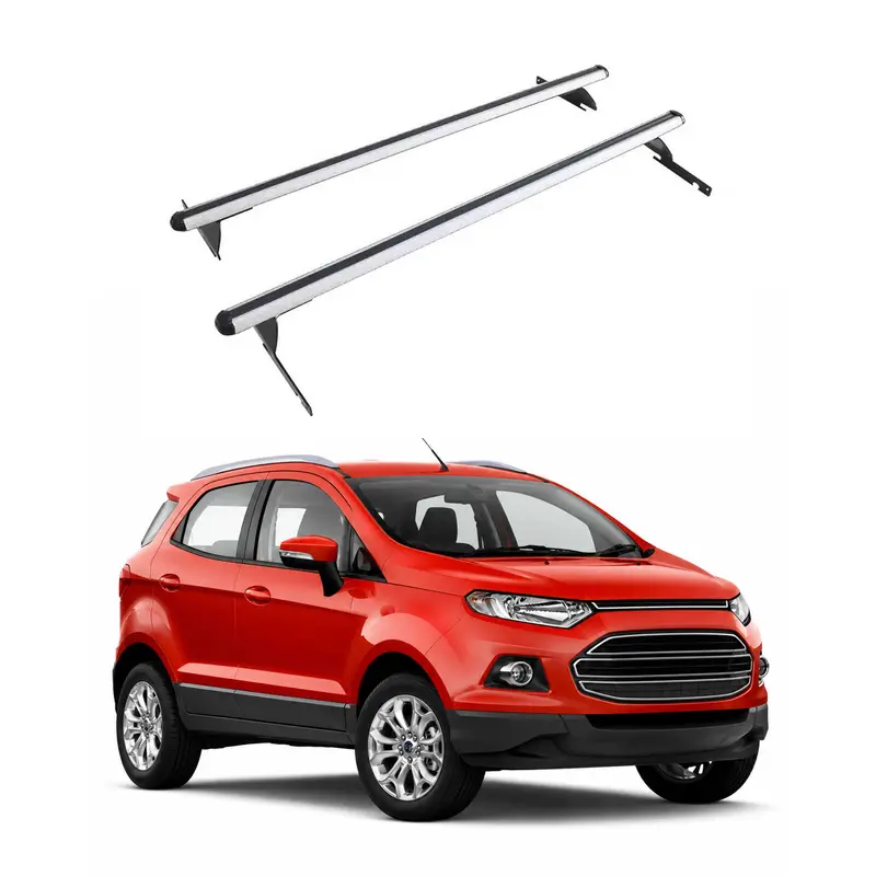 Barres de toit transversales pour Ford Ecosport 2014-2023 Aluminium Gris