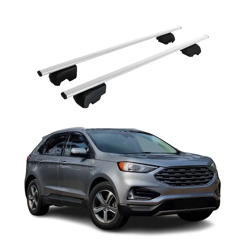 Barres de toit Transversales pour Ford Edge 2015-2023 Acier Argent ABE