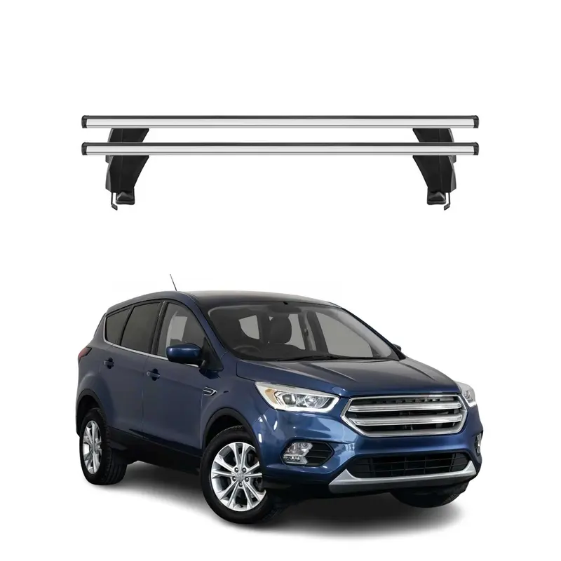 Barres de toit Transversales pour Ford Escape III C520 2013-2019 Alu Gris 2x