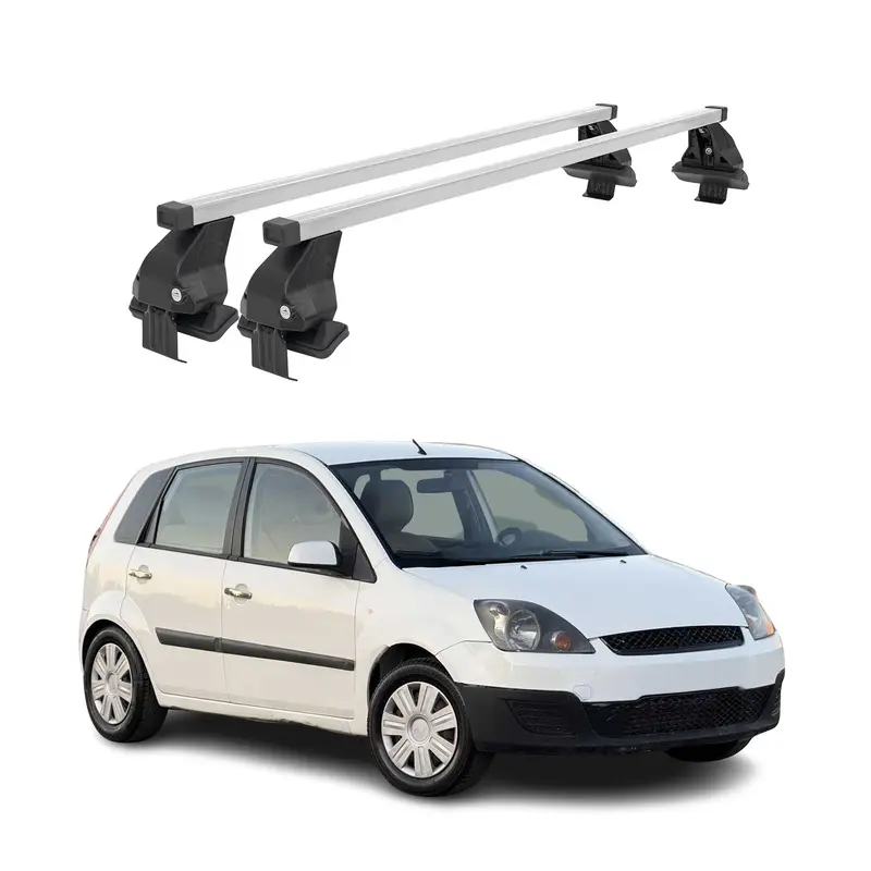 Barres de toit transversales pour Ford Fiesta V 2002-2008 Acier Gris