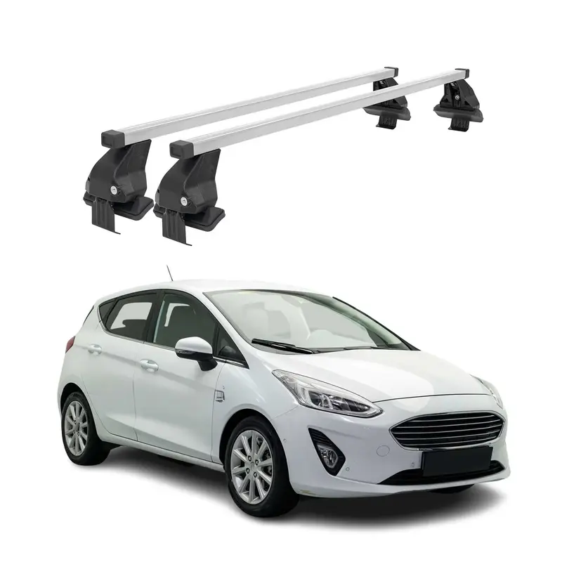 Barres de toit transversales pour Ford Fiesta VII 2018-2023 Acier Gris 2 tlg