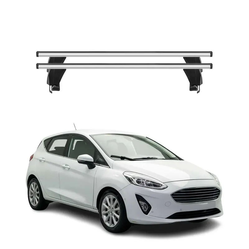 Barres de toit Transversales pour Ford Fiesta VII 2018-2023 Alu Gris 2x