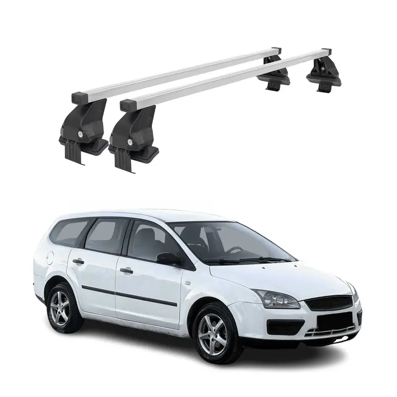 Barres de toit transversales pour Ford Focus II SW 2004-2011 Acier Gris