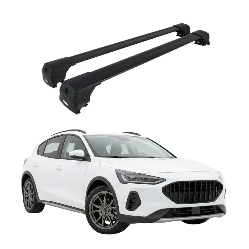 Barres De Toit Transversales pour Ford Focus IV Active 2018-2025 Alu Noir ABE