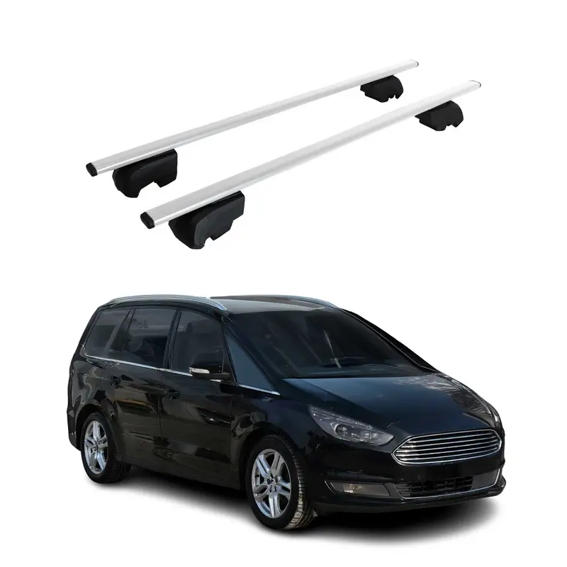 Barres de toit Transversales pour Ford Galaxy 2015-2023 Acier Argent ABE