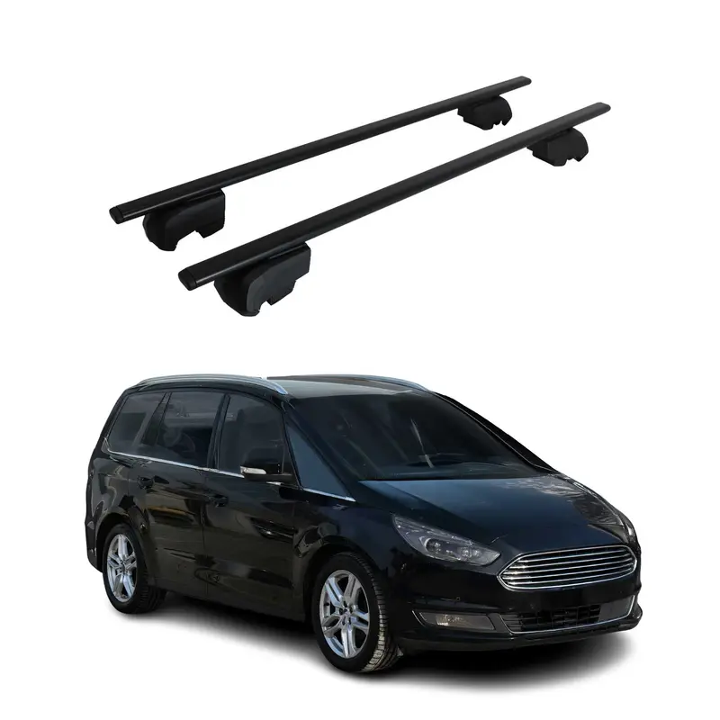 Barres de toit Transversales pour Ford Galaxy 2015-2023 Acier Noir ABE