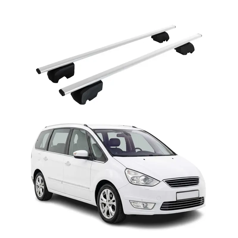 Barres de toit Transversales pour Ford Galaxy II 2006-2015 Acier Gris 2Pcs