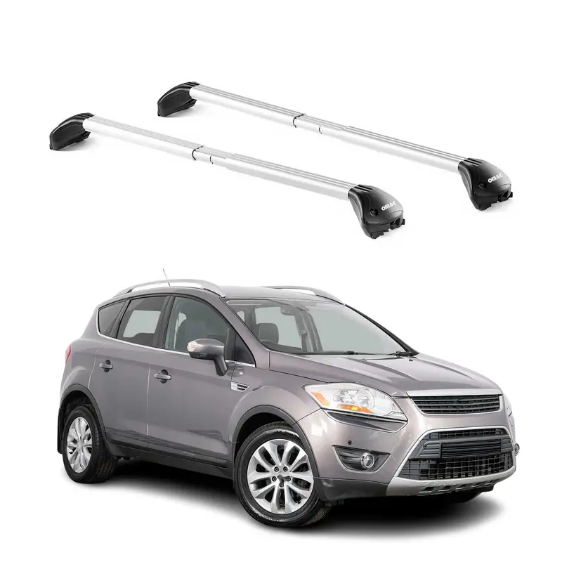 Barres de toit transversales pour Ford Kuga I 2008-2012 Gris Alu Argenté 2x ABE