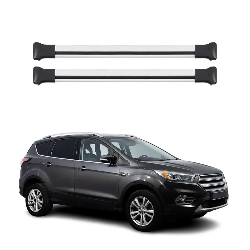 Barres de toit transversales pour Ford Kuga II 2012-2019 Aluminium Gris 2Pcs