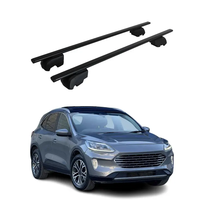 Barres de toit Transversales pour Ford Kuga III 2019-2026 Acier Noir ABE