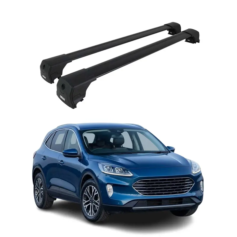 Barres De Toit Transversales pour Ford Kuga III 2019-2026 Aluminium ABE Noir