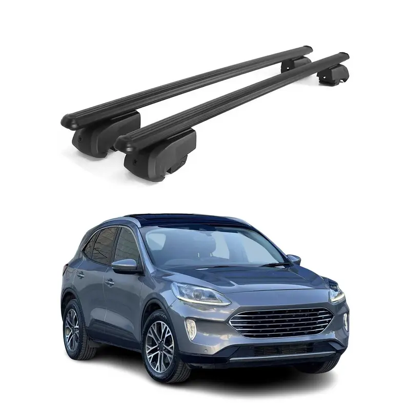 Barres de toit Transversales pour Ford Kuga III 2019-2026 Aluminium Noir