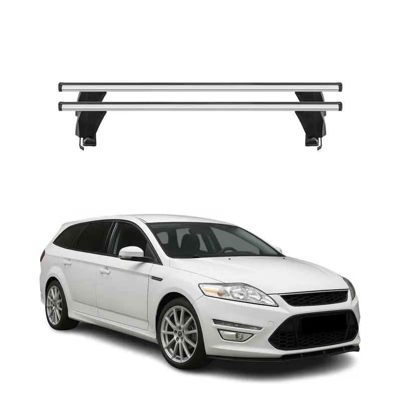 Barres de toit Transversales pour Ford Mondeo mk4 Wagon 2007-2014 Alu Gris 2x