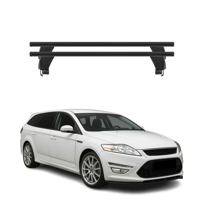 Barres de toit Transversales pour Ford Mondeo mk4 Wagon 2007-2014 Noir 2x