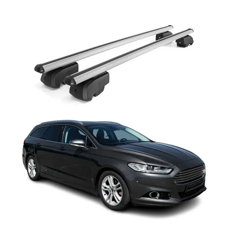 Barres de toit Transversales pour Ford Mondeo mk5 Wagon 2014-22 Gris ABE