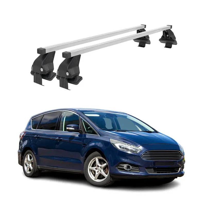 Barres de toit transversales pour Ford S-Max II 2015-2019 Acier Gris