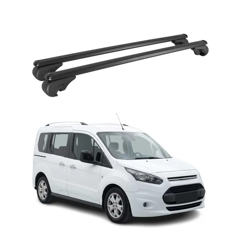 Barres de toit Transversales pour Ford Tourneo Connect II 2013-2021 TÜV Noir 2x