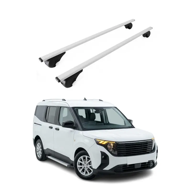 Barres de toit Transversales pour Ford Tourneo Courier II 2023-2026 Acier Gris