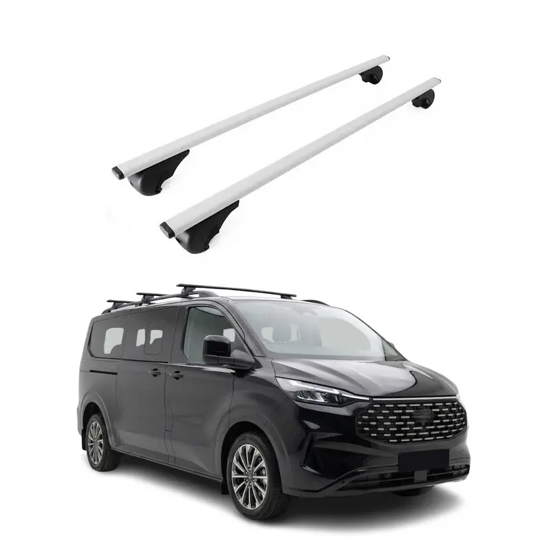 Barres de toit Transversales pour Ford Tourneo Custom II 2023-2026 Acier Gris 2x