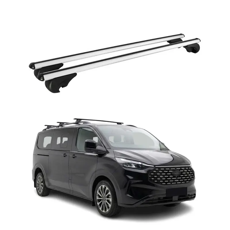 Barres de toit Transversales pour Ford Tourneo Custom II 2023-2026 TÜV Gris 2Pcs