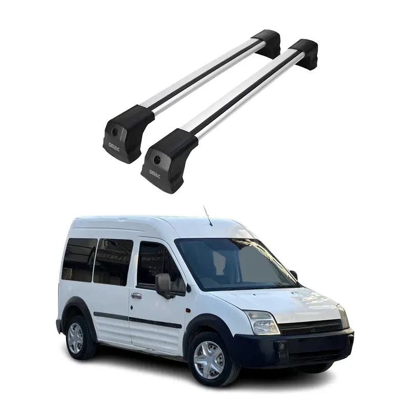 Barres de toit transversales pour Ford Transit Connect 2002-2014 gris en Alu