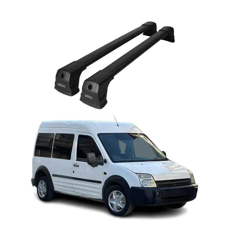 Barres de toit transversales pour Ford Transit Connect 2002-2014 Noir en Alu