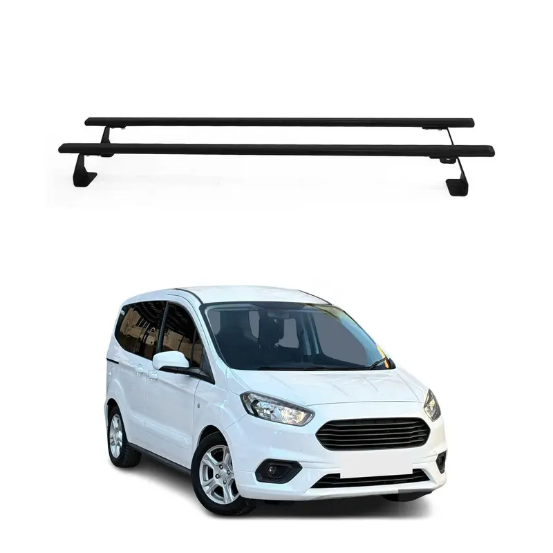 Barres de toit transversales pour Ford Transit Courier 2014-2023 noir en acier