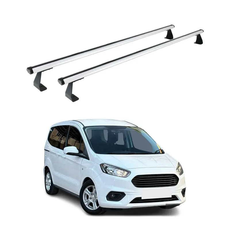 Barres de toit transversales pour Ford Transit Courier I 2014-2023 argenté Alu