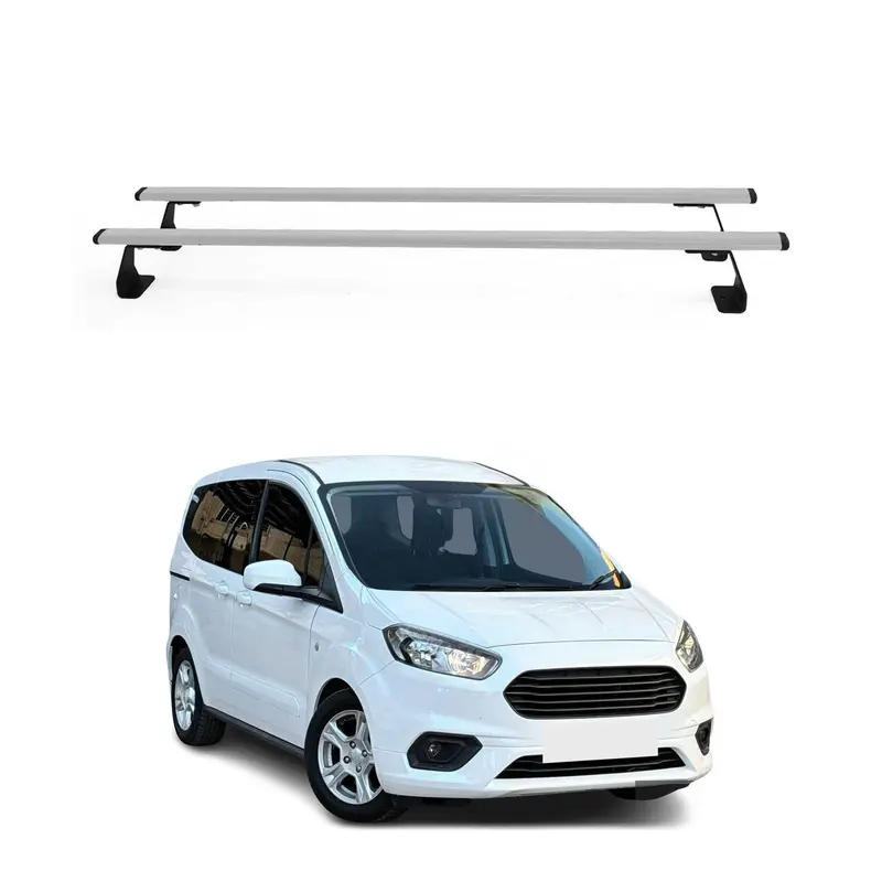 Barres de toit transversales pour Ford Transit Courier I 2014-2023 gris en Alu