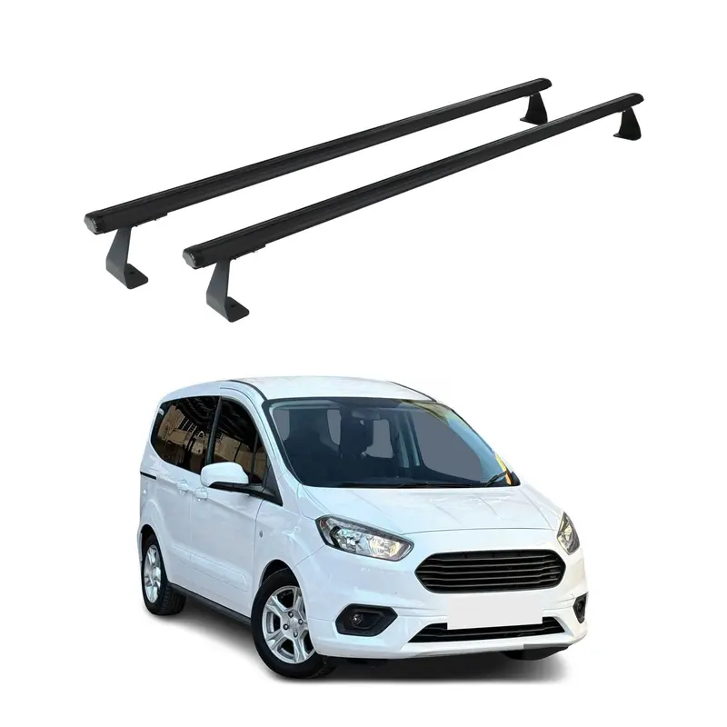Barres de toit transversales pour Ford Transit Courier I 2014-2023 noir en Alu