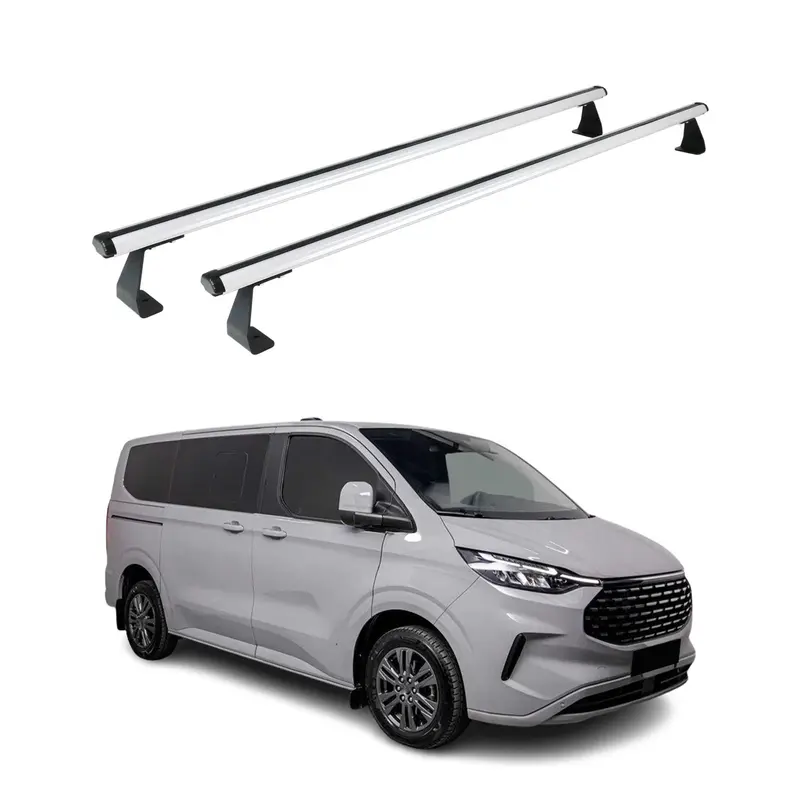 Barres de toit transversales pour Ford Transit Tourneo Custom 2023-26 Argent Alu