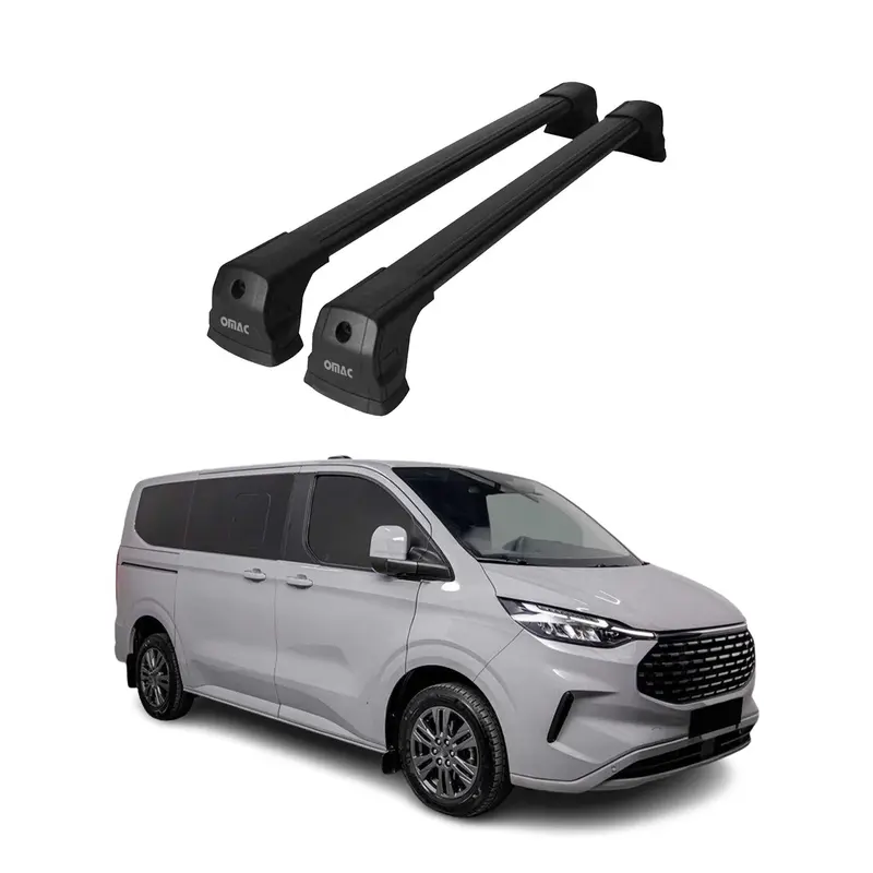 Barres De Toit Transversales pour Ford Transit Tourneo Custom 2023-26 Noir 2Pcs