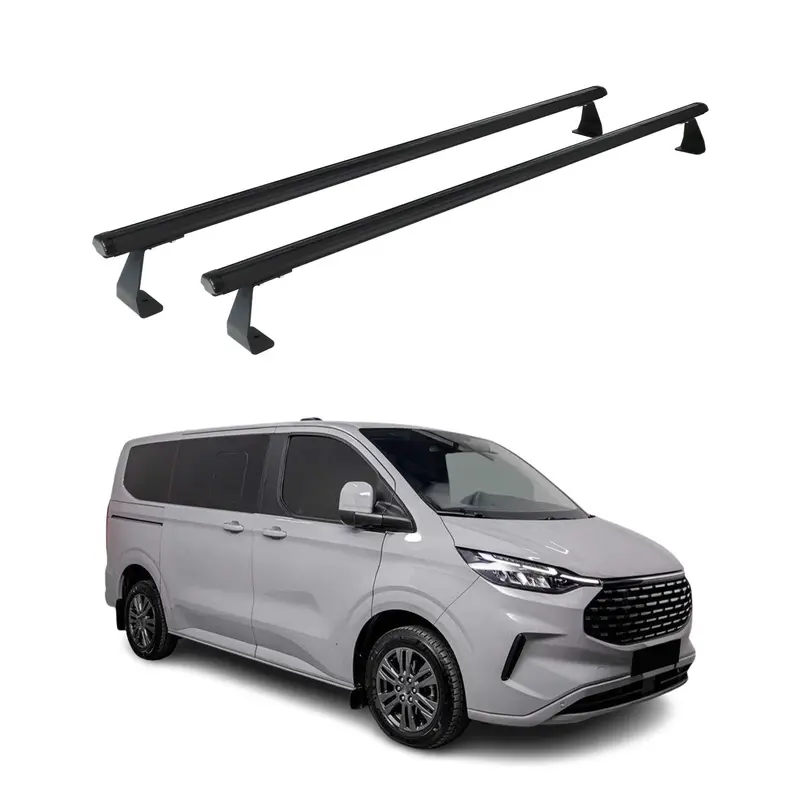 Barres de toit transversales pour Ford Transit Tourneo Custom 2023-26 Noir Alu