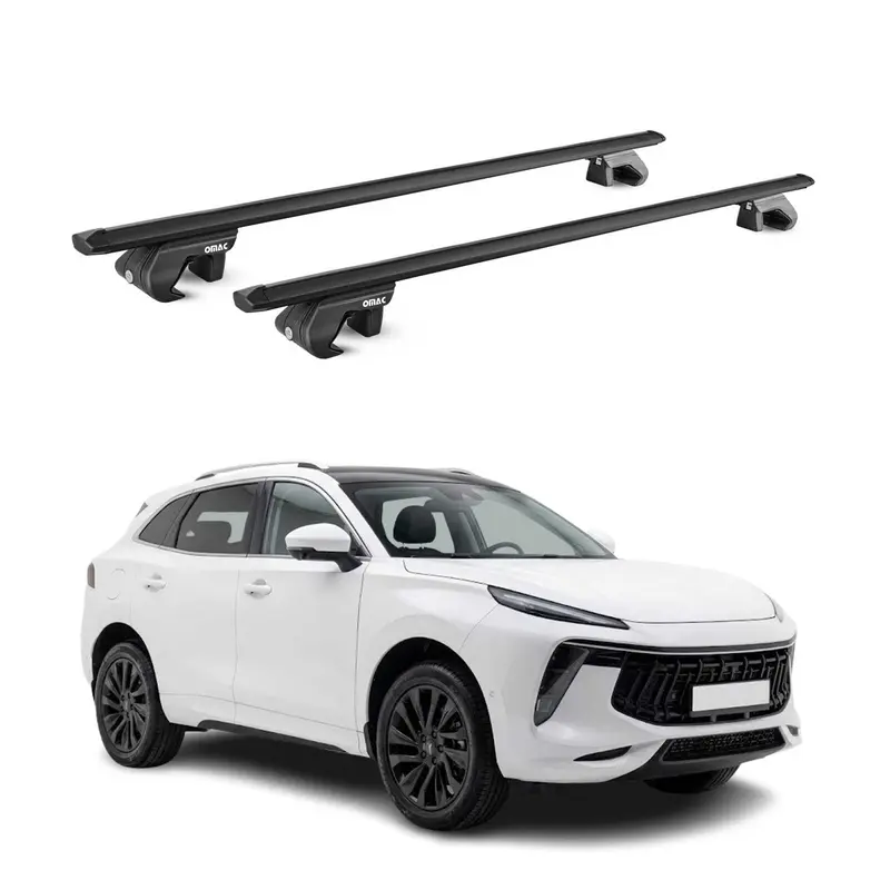 Barres de toit transversales pour Forthing T-5 / EVO 6 2024-2026 Alu Noir ABE
